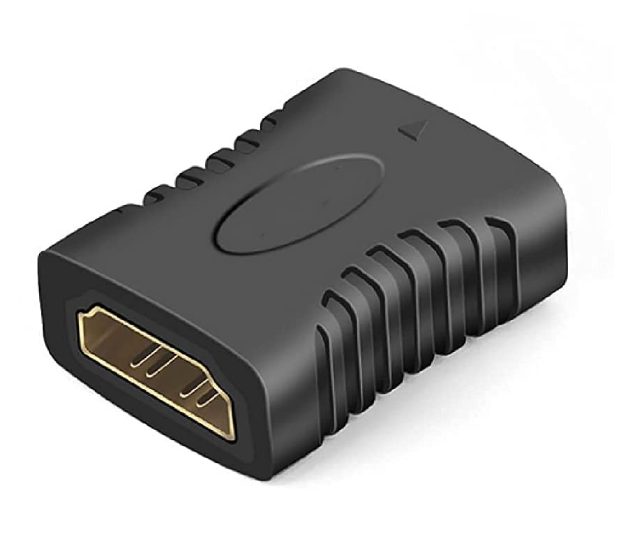 JGD PRODUCTS HDMI Extender Female to Female Coupler Adapter for HDTV, Laptop PC, Projector and etc - Black