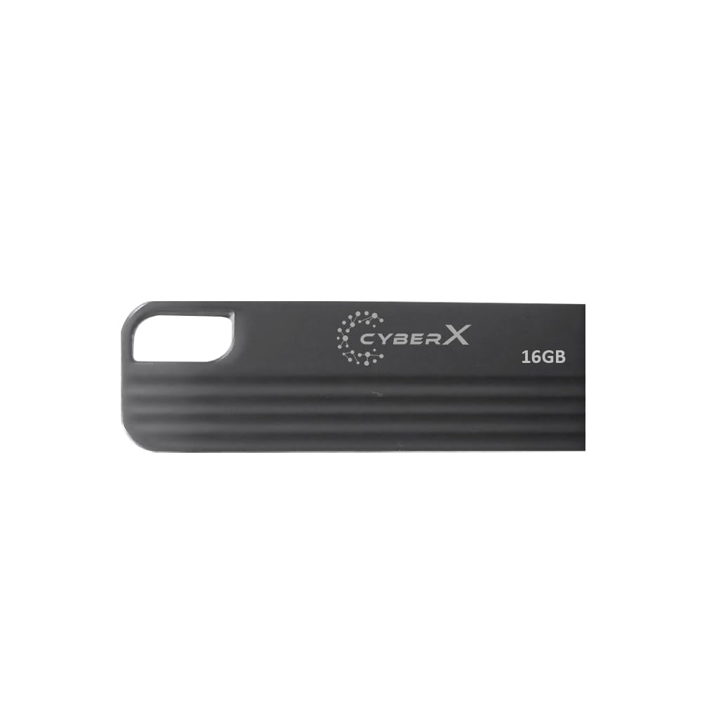 CYBERX CY298 16 GB Metal Body Flash Drive USB 2.0 Type A Pendrive (Metallic Chrome)