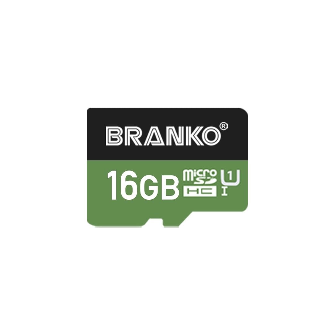 Branko 16GB Micro SD Card Class10 Memory Card (110MB/s R - 90MB/s W)