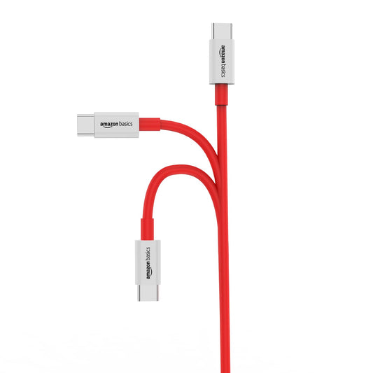 amazon basics 100W Dash Warp Charging Cable |USB-A to TypeC | Fast Charging | Data Sync Cable Cord | For OnePlus 11, 11T, OnePlus 10, 10T / 9 / 8T / 8 pro & Other Type C Devices | 1 Meter (Red)