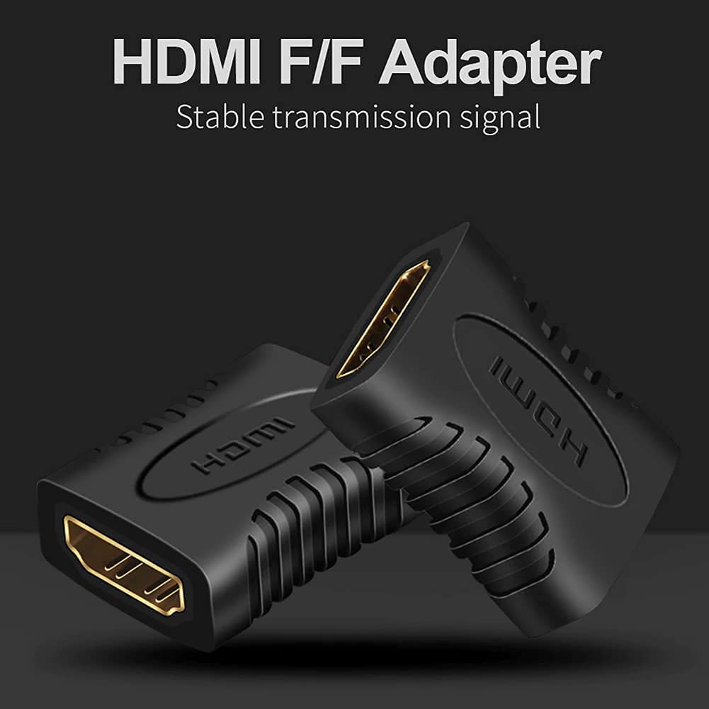 JGD PRODUCTS HDMI Extender Female to Female Coupler Adapter for HDTV, Laptop PC, Projector and etc - Black