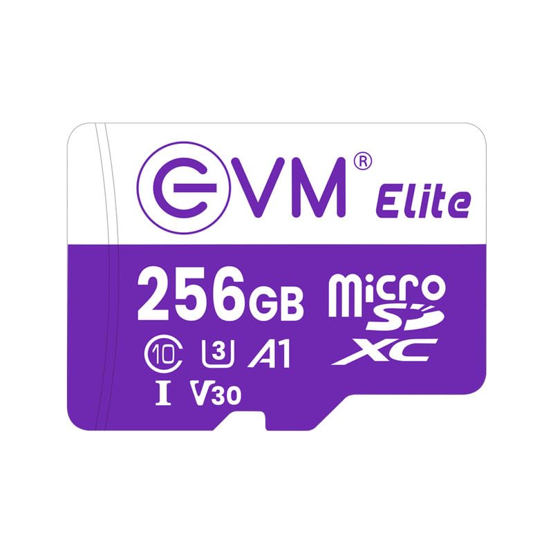 EVM Elite 256GB MicroSDXC Class 10 U3 V30 Memory Card - 100 MB/s Read Speed - CCTV Camera, Mobile, Drone - 5 Years Warranty (EETF/256GU3)