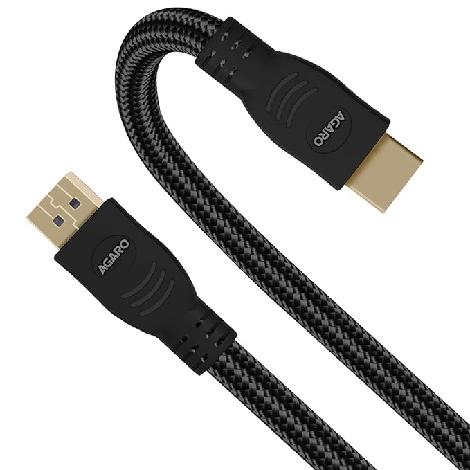 AGARO Blaze High-Speed HDMI Tough Nylon Braided 2 Meters Latest Version Cable - Supports Ethernet, 3D, 4K Video