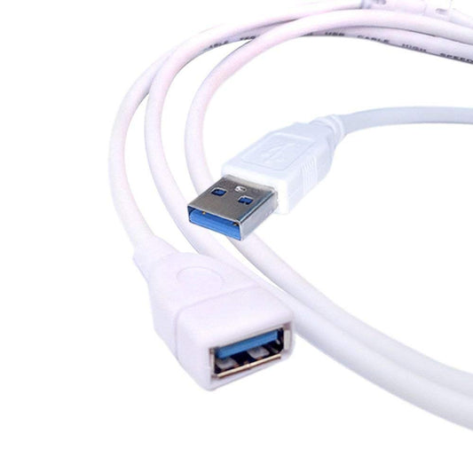 100FIT USB Extender, USB 2.0 Extension Cable Male to Female USB Cable High-Speed Data Transfer Compatible with Keyboard, Mouse, Hard Drive, Xbox, Laptop/PC/Mac/Printer, 1.5 Meter (White)