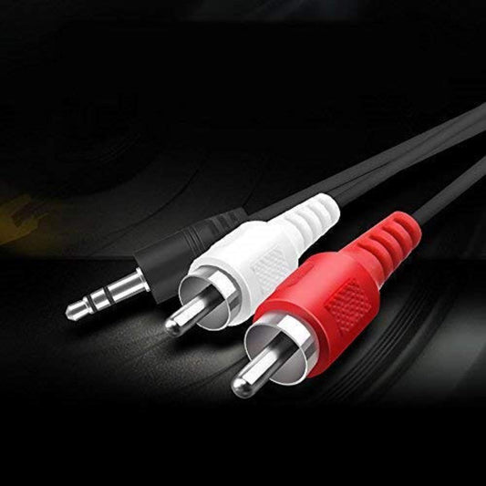 FEDUS 3.5mm Jack Stereo Audio Male to 2 RCA Male Cable AV Audio Video Cable TV-Out Cable Speaker Amplifier Connect RCA Audio Video TRS 3-Pole Male Plug to Dual RCA Male-3M