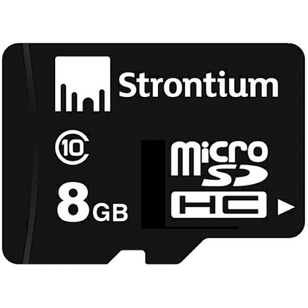 Strontium MicroSD Class 10-8GB Memory Card (Black)