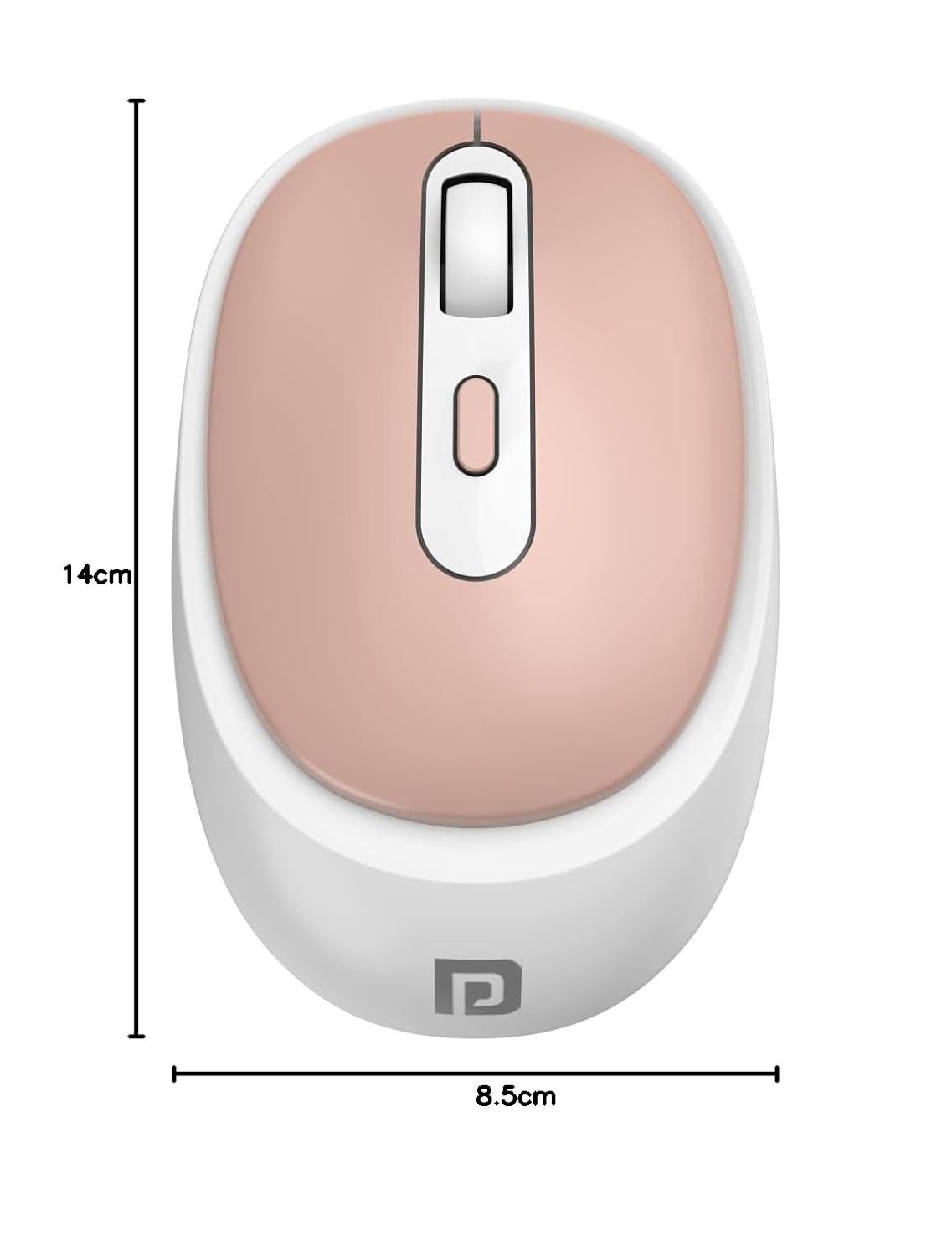 Portronics Toad 27 Wireless Mouse, Silent Buttons, 2.4 GHz with USB Nano Dongle for PC/Mac/Laptop, Auto Power Saving Mode, Adjustable DPI Button(Pink)