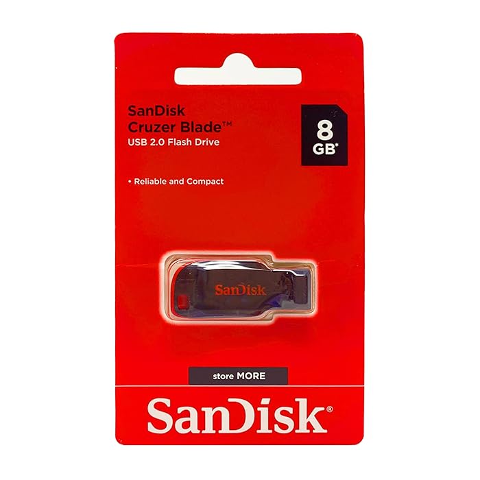 SanDisk8GB Cruzer Blade CZ50 USB 2.0 Flash Drive- SDCZ50-008G-B35