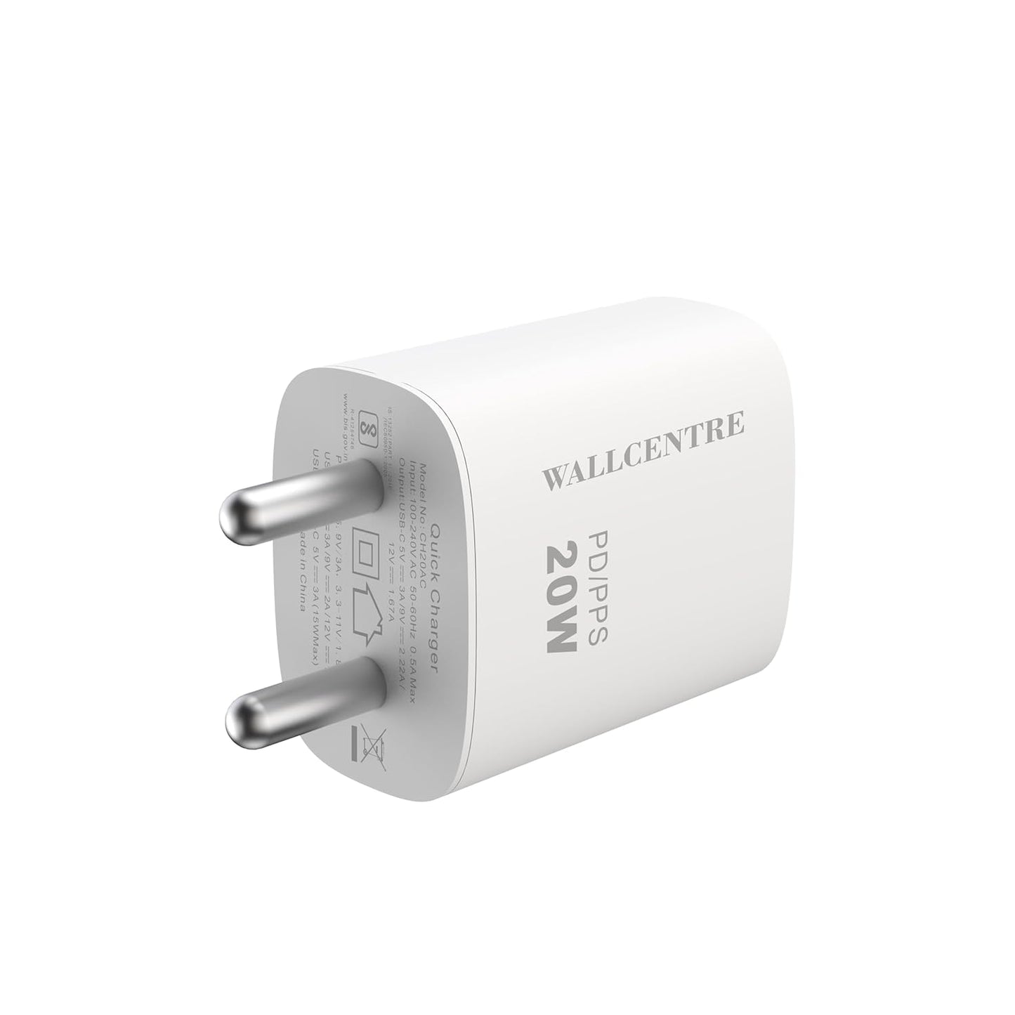 WALLCENTRE 20W USB Dual Port Fast Charger Adapter | 2-in-1 PD/QC Power Delivery Charger | Type-A & Type-C Compatible with Android & iOS Devices |...