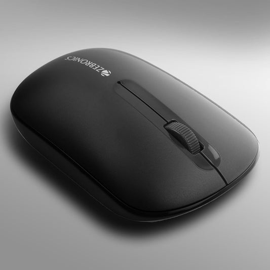 ZEBRONICS Pulse Wireless Mouse, Multi Connectivity, Dual Bluetooth, for Mac, Laptop, Computer, Tablet, 2.4GHz, 1200 DPI, Comfortable & Lightweight (Black)