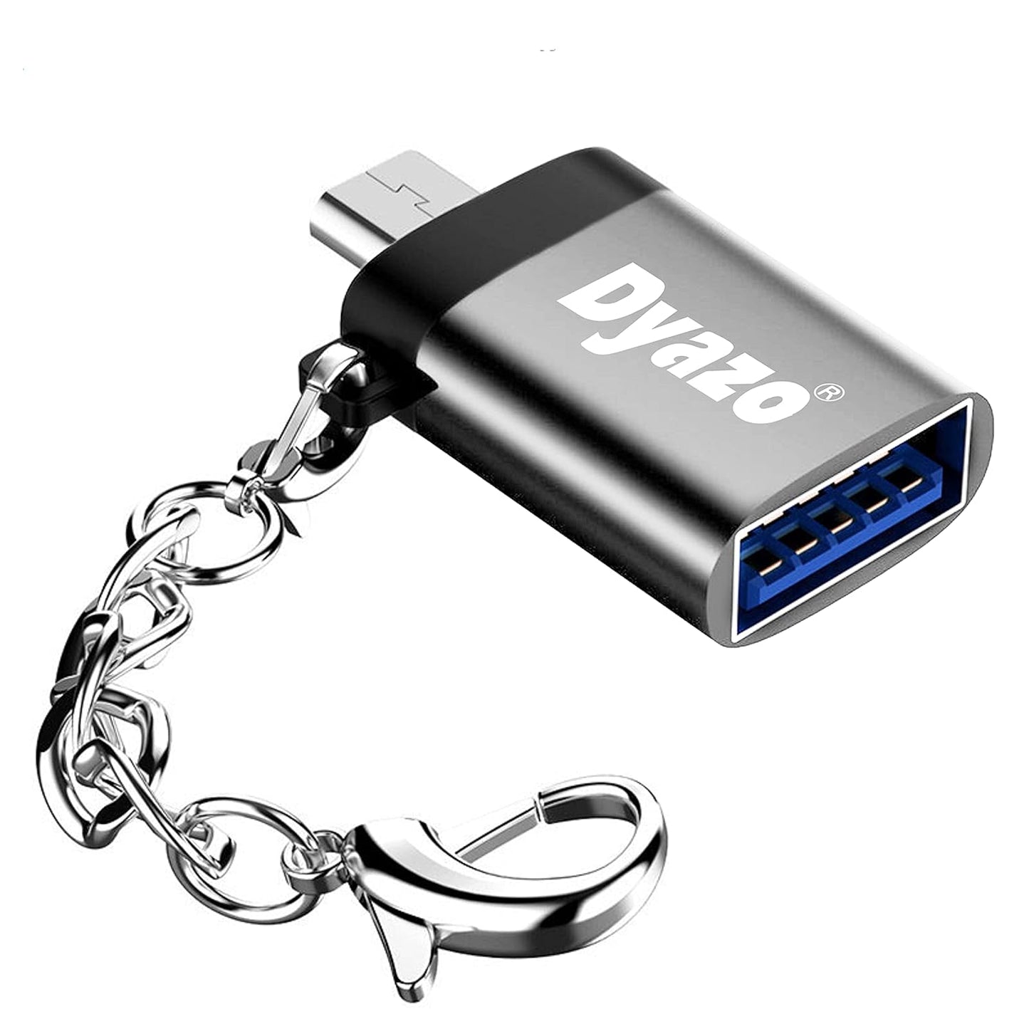 Dyazo Aluminium Portable High Speed Micro USB to USB A Female OTG Adapter/Converter Compatible with Samsung S6 Edje S7 Edge S4 LG G4, Mouse, Keyboard, Flash Drive All Micro O.T.G Enable Devices