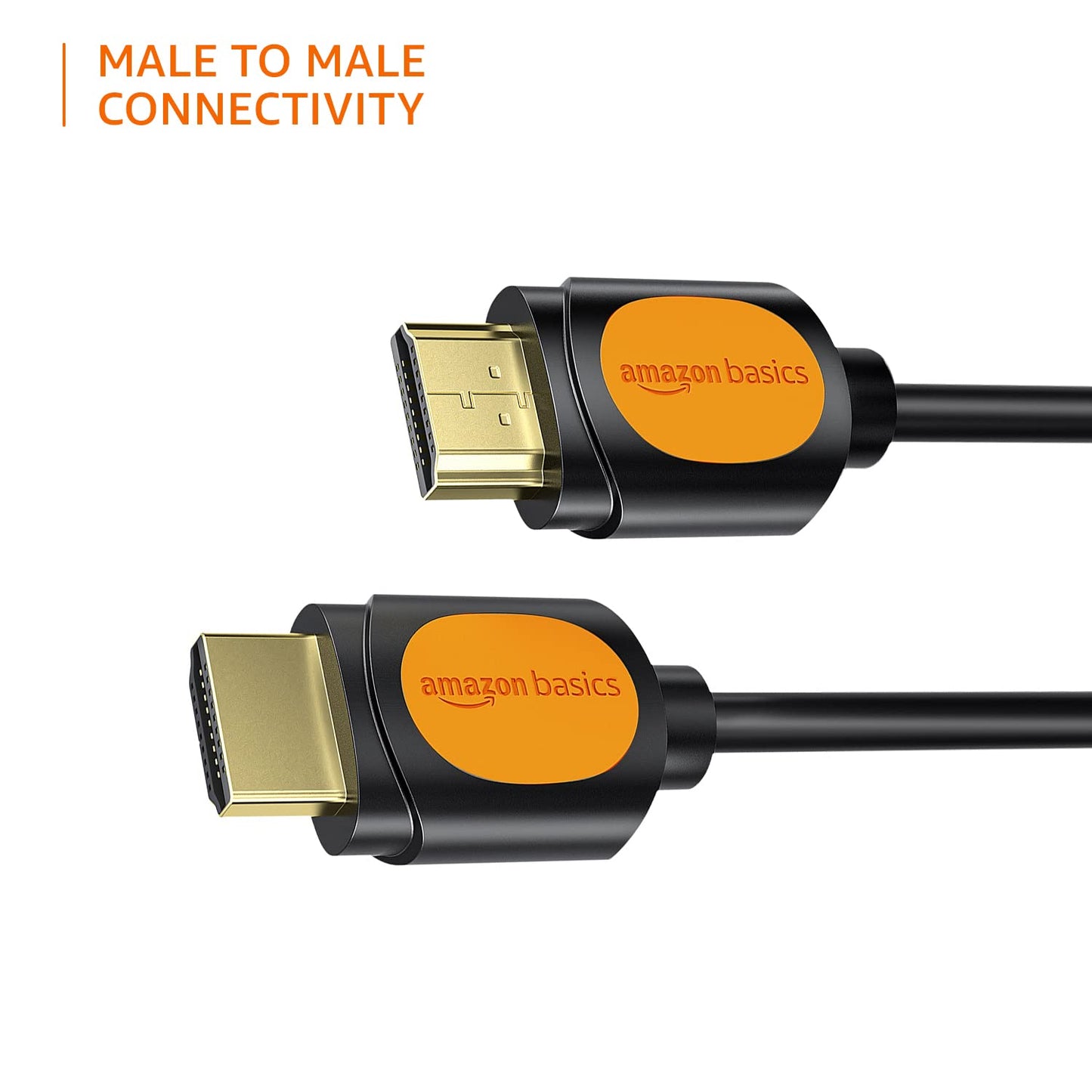 Amazon Basics High Speed HDMI Cable (Gold-Plated, A Male to A Male) - Supports 4K @60Hz and Audio Return (6 Feet)