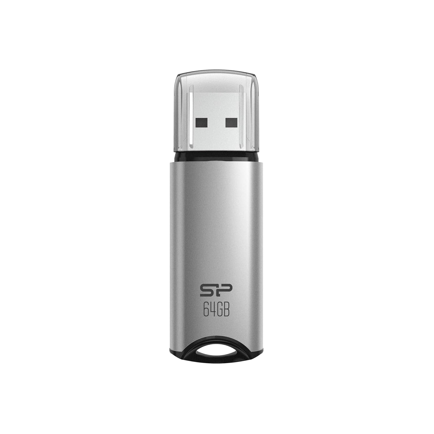 SP Silicon Power Silicon Power 64GB USB 3.0 Flash Drive, Aluminum Casing Built-in Strap Hole, USB 3.2 Gen 1 USB 2.0 Thumb Drive Pen Drive Memory Stick, Silver, Marvel M02 Series