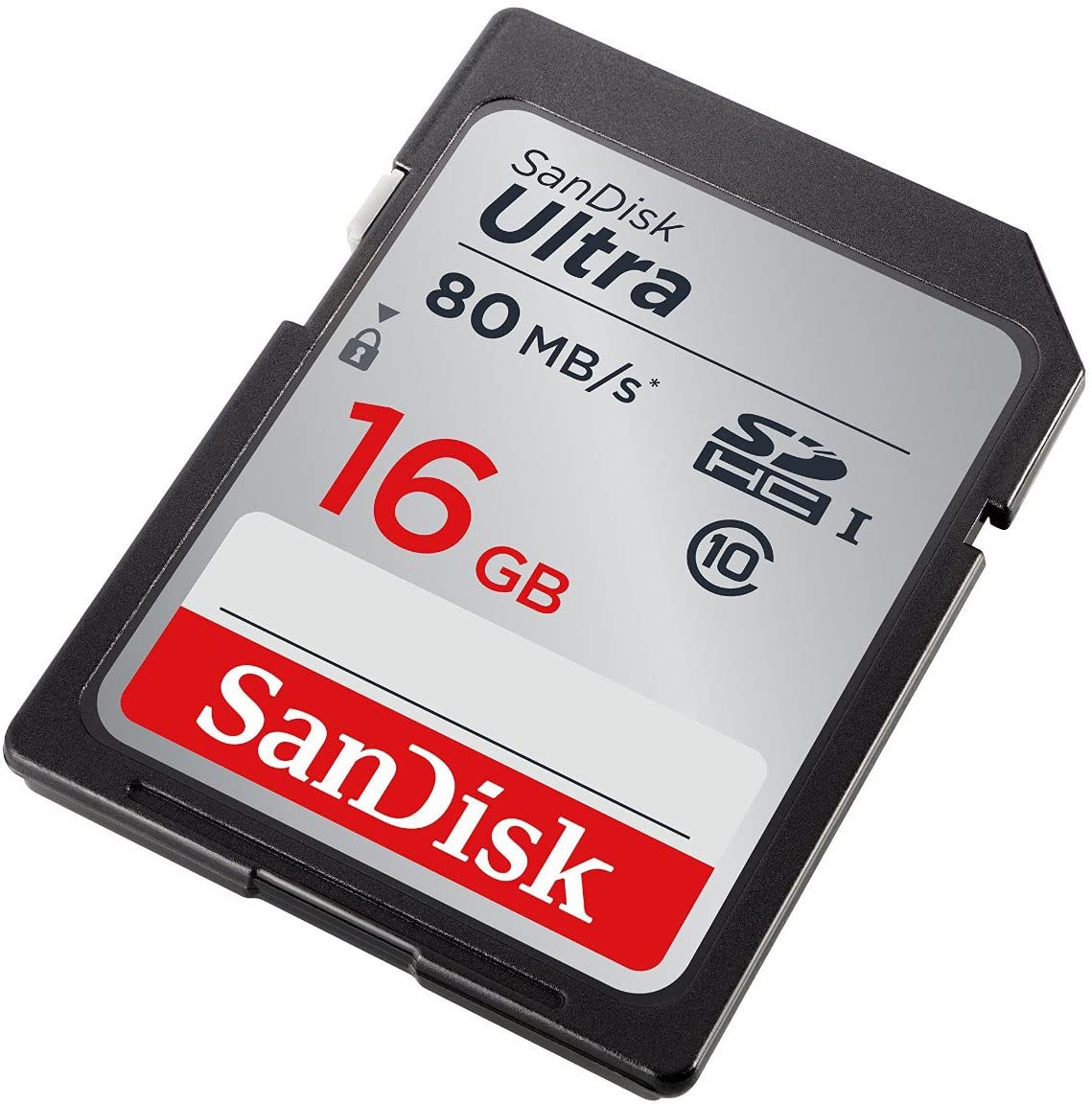 SanDisk Ultra Class 10 UHS-I 16GB SDHC Memory Card (80 MB/s)