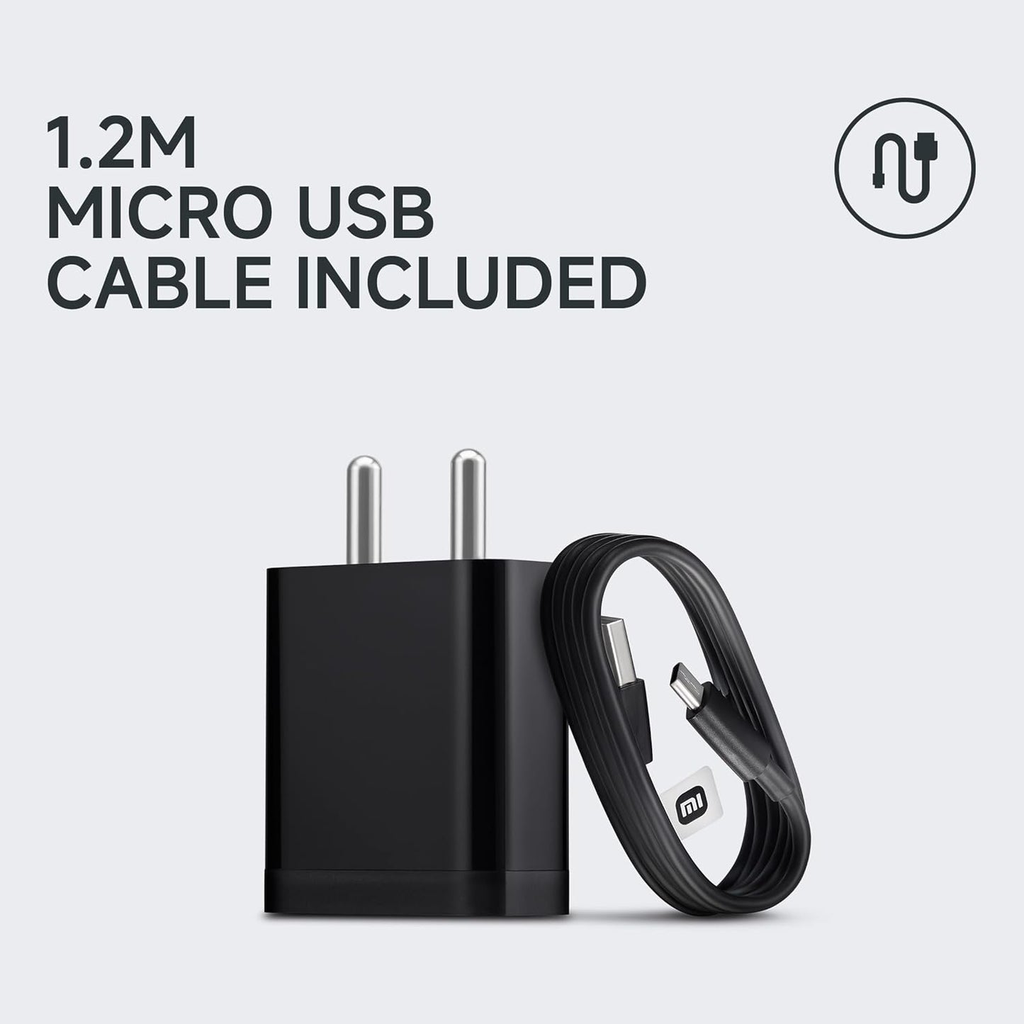 Mi Xiaomi 2A Fast Charger USB-A Power Adapter - Phone Wall Charger Compatible with Android, Samsung Galaxy, Xiaomi Redmi, Headphones, Bluetooth Devices - 10W Mobile Charging Block - Black