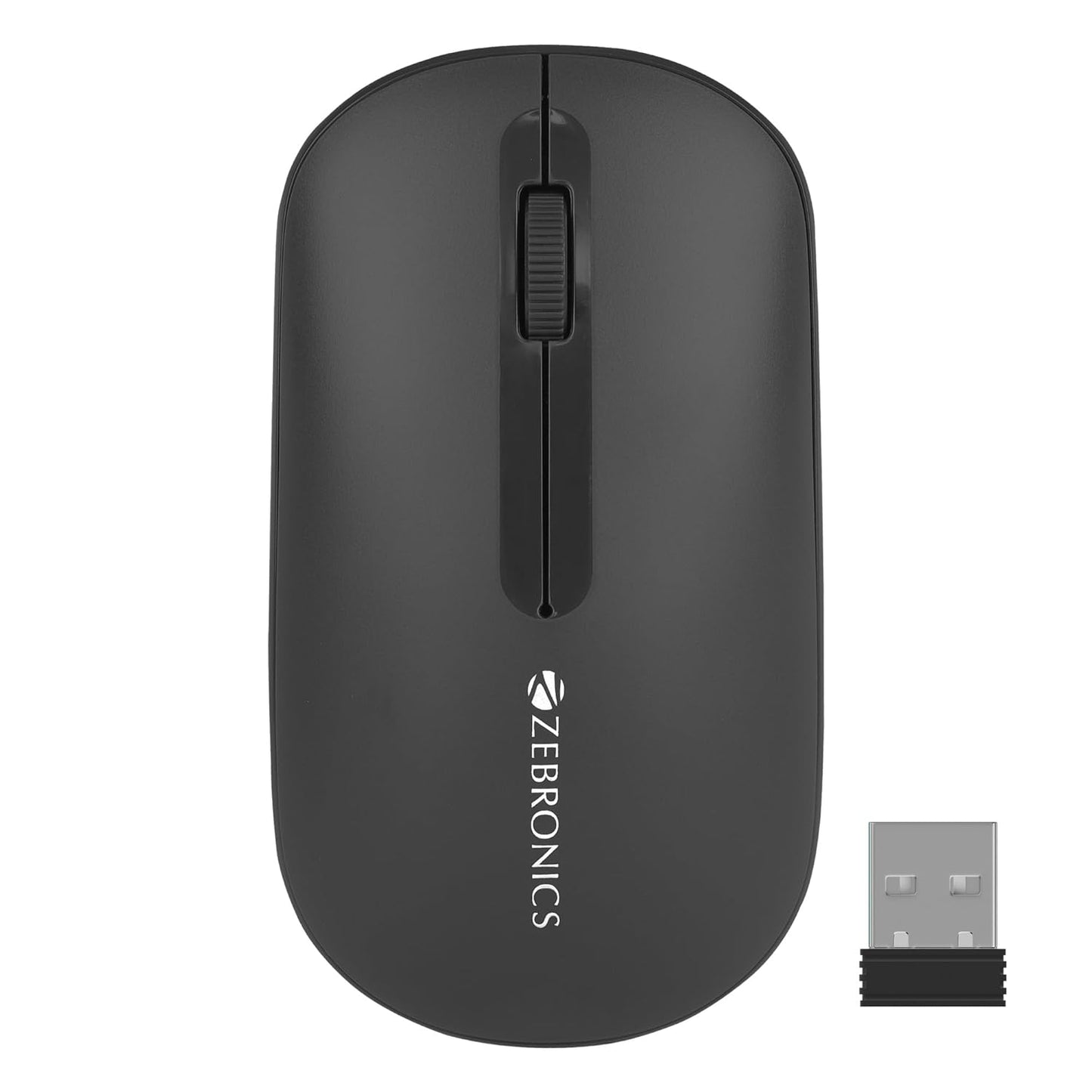 ZEBRONICS Pulse Wireless Mouse, Multi Connectivity, Dual Bluetooth, for Mac, Laptop, Computer, Tablet, 2.4GHz, 1200 DPI, Comfortable & Lightweight (Black)