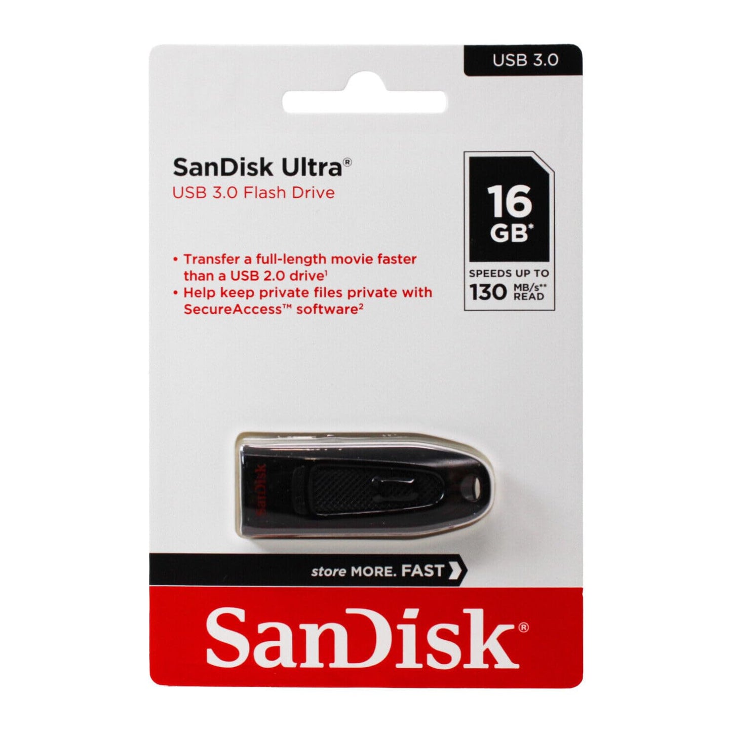 SanDisk Ultra CZ48 16GB USB 3.0 Pen Drive (Black)