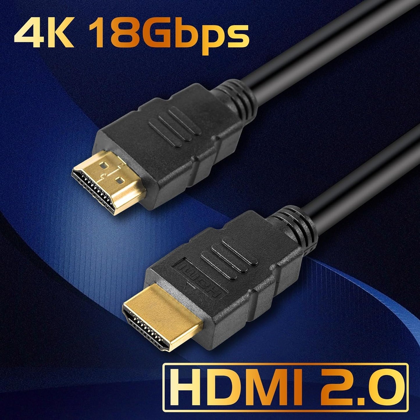 JGD PRODUCTS HDMI Cable 4K High Speed HDMI Cord 10.2 Gbps with Ethernet Support 4K,24Hz for All HDMI Devices, Laptop, Computer, UHD TV, Monitor, Xbox 360, PS4, PS5, Gaming Console (1.5 Meter/ 5 Feet)