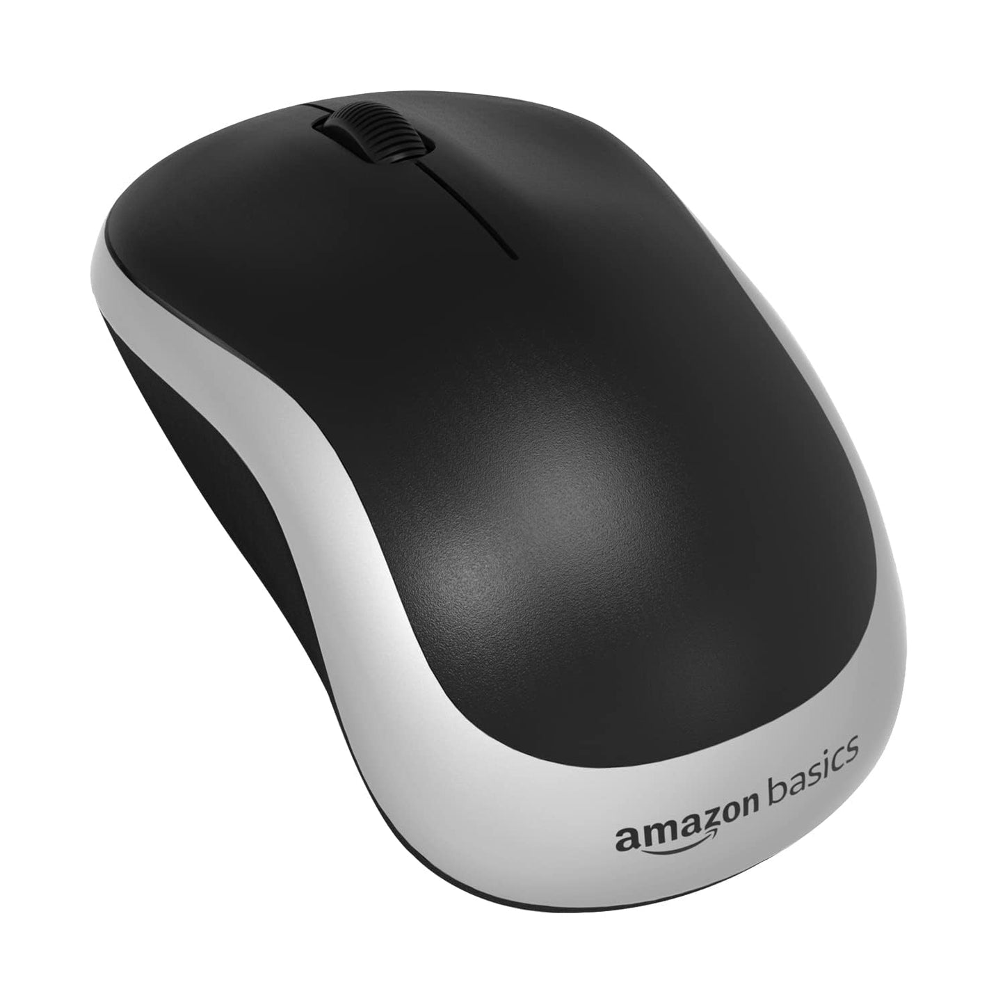 amazon basics Wireless Mouse, 2.4 GHz with USB Nano Receiver, Optical Tracking, for PC/Mac/Laptop/Tablet (Black)