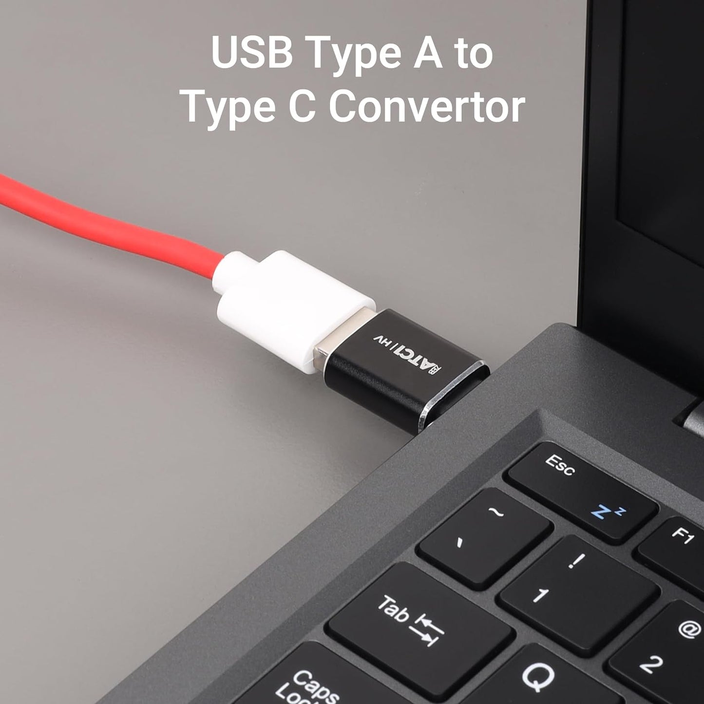 ZEBRONICS ATC1 USB Type A to Type C Converter, USB 3.0, High-Speed Data Transfer, Backward Compatibility, Plug and Play, for Laptops | Smartphones | Compatible Devices