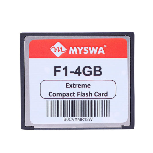 MYSWA F1-CF4GB F1 Extreme Compact Flash 4 GB MLC CF Type 1 Memory Card for CNC Machine, Railways Locomotives, Airplane Cockpits, Camera, Desktop etc