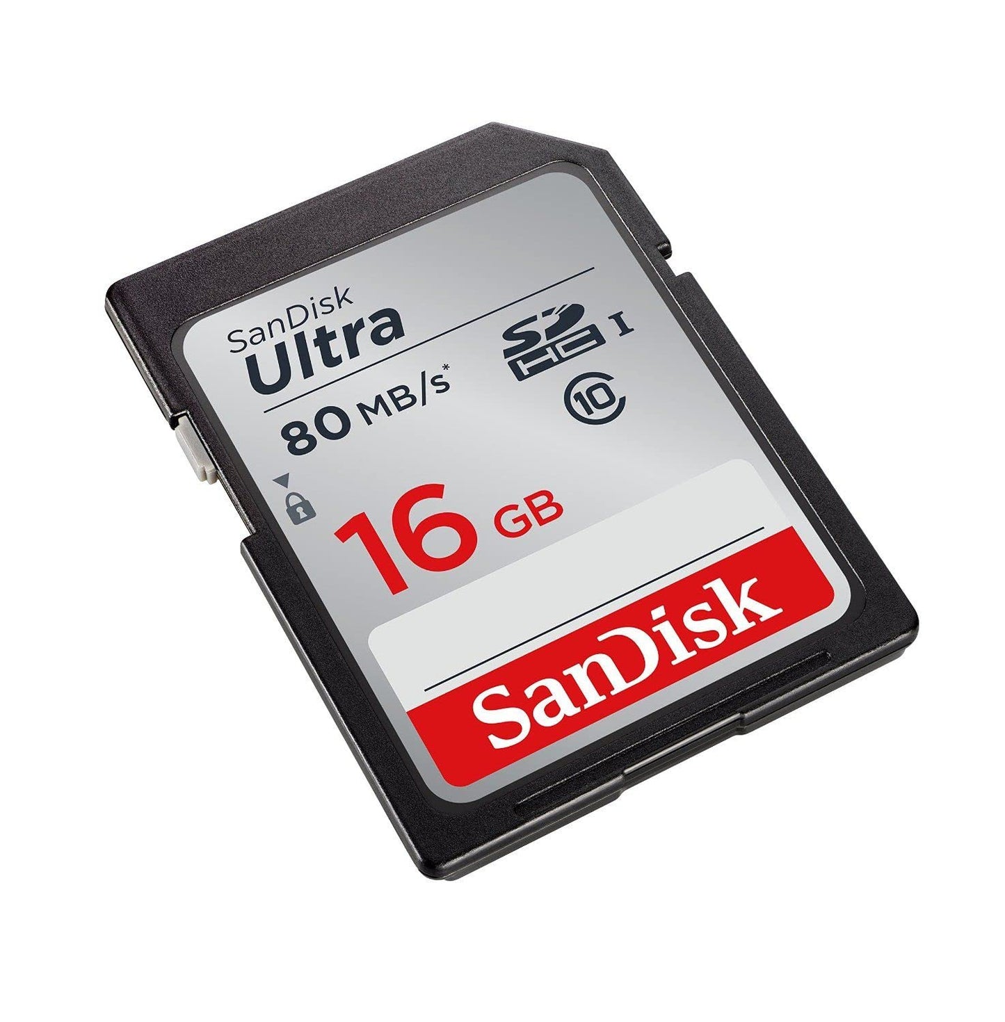 SanDisk Ultra Class 10 UHS-I 16GB SDHC Memory Card (80 MB/s)