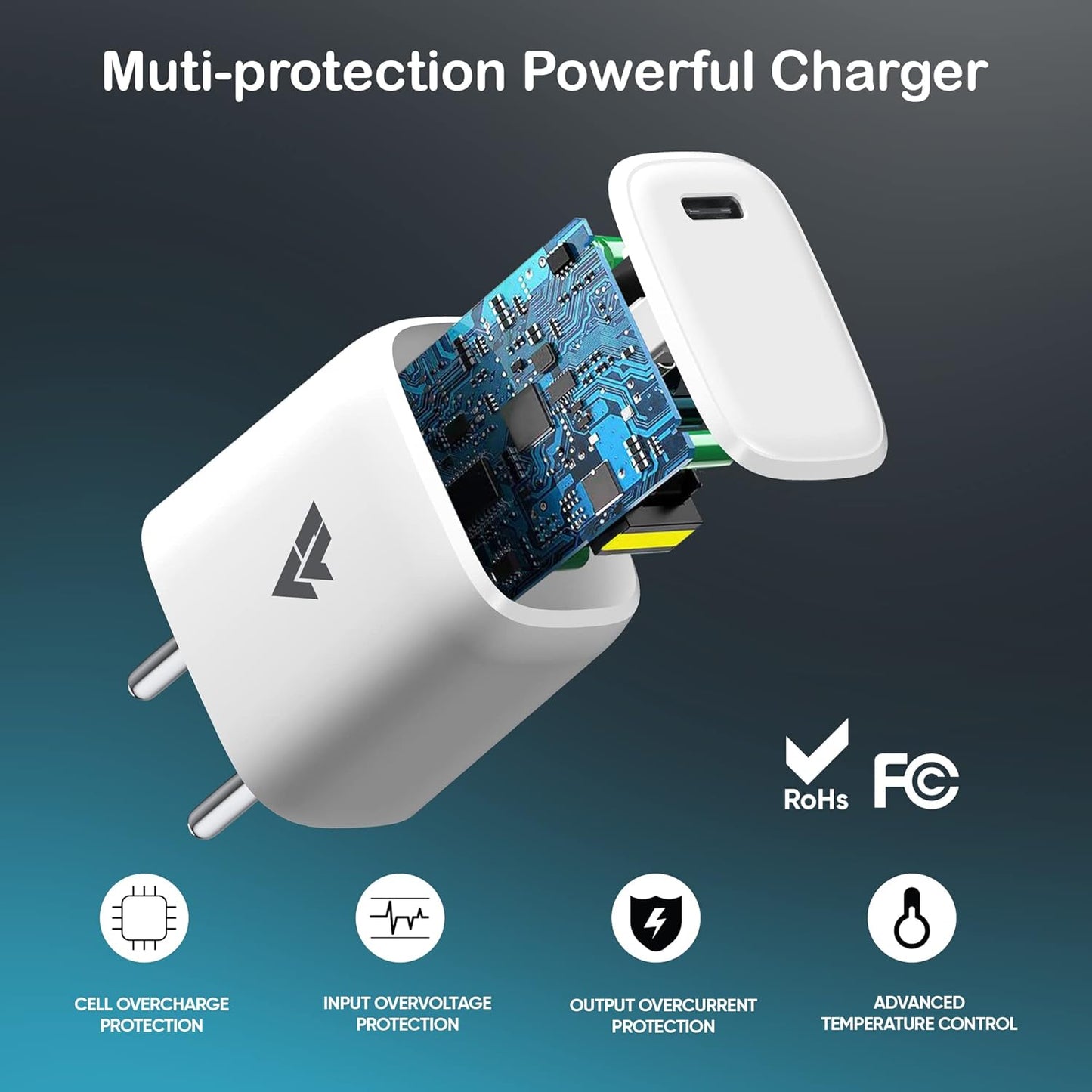 DR VAKU® 30W Charger Type C Adapter for iPhone 15/15 Plus/15 Pro/15 Pro Max, iPhone 14/14 Plus/14 Pro/14 Pro Max, iPhone 13/12/11 Series with PD 3.0 USB-C Fast Charging Adaptor- White