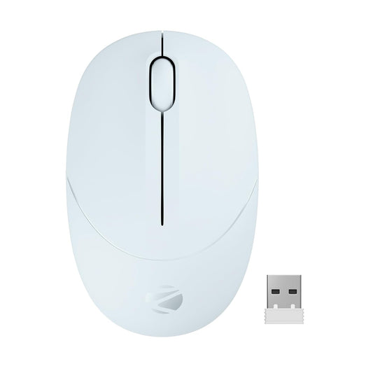 ZEBRONICS Panther 2.4GHz Wireless Mouse, 1600 DPI, Silent Operation, High Precision, 3 Buttons, Power Saving Mode, Comfortable & Ergonomic Design, for Mac | Laptop | Computer (White)