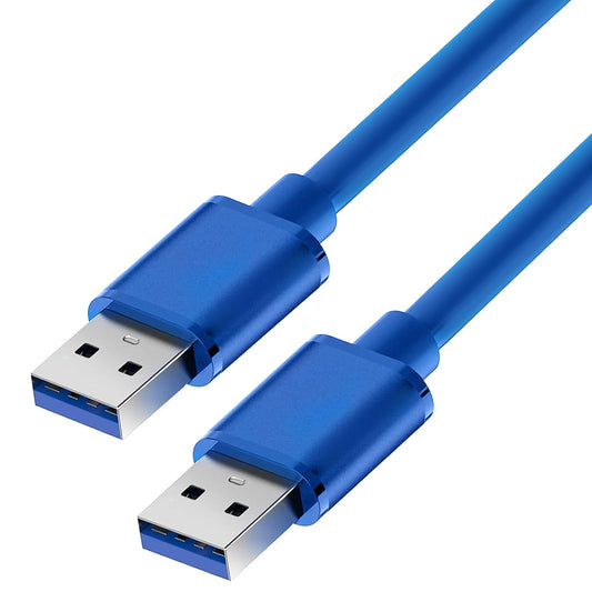 Storite 60cm Super Speed USB 3.0 Type A Cable - Male to Male USB Cord Short Cable for Hard Drive Enclosures, Laptop Cooling Pad, DVD Players - Blue