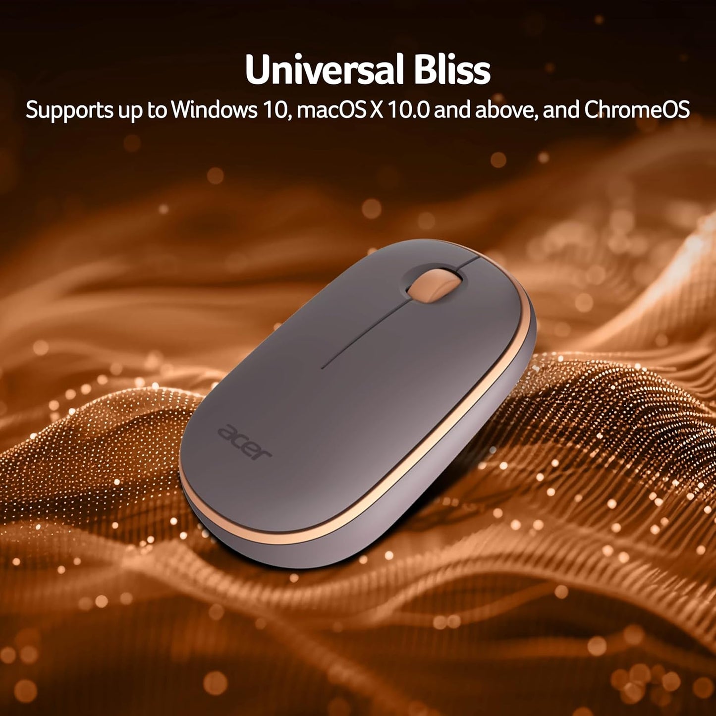 Acer Wireless Bubble Mouse (1600 DPI/2.4 GHz Wireless Frequency/Optical Sensor/USB Dongle) AMR100 | Color: Peach