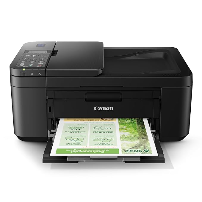 Canon PIXMA E4570 All in One (Print, Scan, Copy) WiFi Ink Efficient Colour Printer with FAX and Auto Duplex Printing for Home/Office