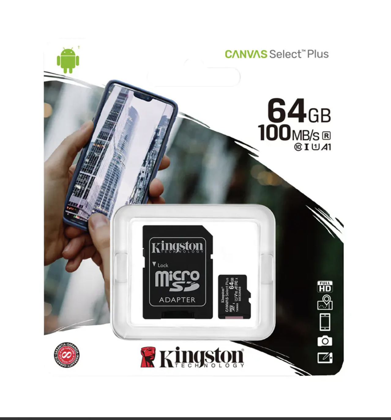 Kingston Canvas Select Plus 64 GB microSDXC Memory Card